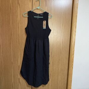 NWT Prana Women’s Small Seakissed Organic Cotton Dress Black